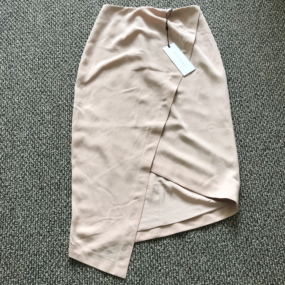 Pink asymmetric skirt